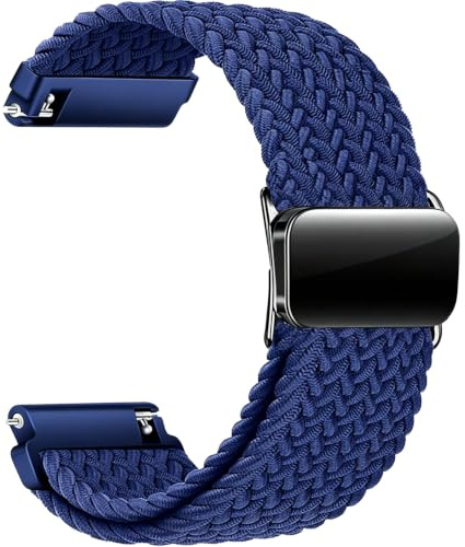 Sundara 18mm 19mm 20mm 22mm Nylon Gewebtes Armband Kompatibel mit Garmin/ID205L/Galaxy//Amazfit Watch, Uhrenarmband Unisex