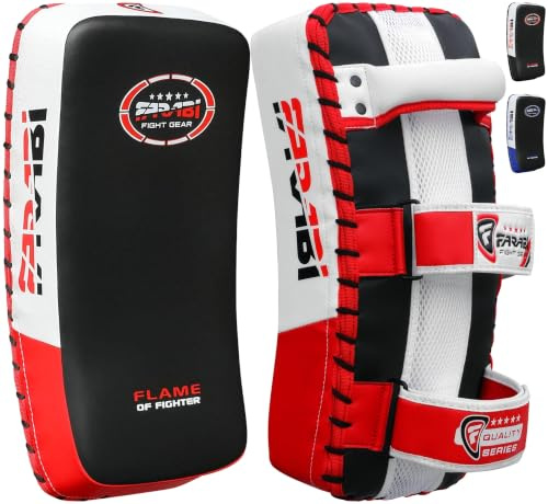 Farabi Sports schlagpolster für Coaching, Training, Kickboxen Curved Kick Pads, schlagpolster Kampfsport trittpolster MMA Muay Thai Pads