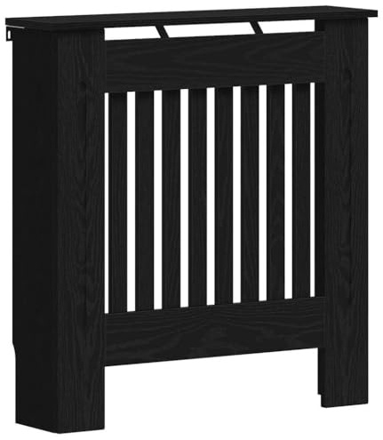 vidaXL Heizkörperabdeckung Schwarz Eichen-Optik 78 x 19 x 81,5 cm
