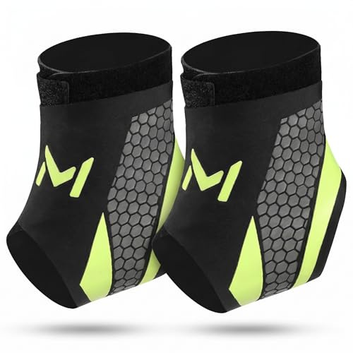 Zouwel 2PCS Sprunggelenkbandage & Knöchelbandage,Einstellbare und Flexible Fußgelenk Bandage für Sport,Fußball, Laufen - Verstellbare Kompressionsmanschette mit Gummizug gegen Umknicken Unisex
