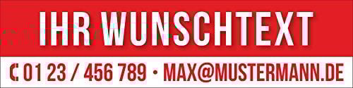 PVC Werbebanner Banner Plane Mit Wunschtext Zu vermieten verkaufen mit Ösen, 3000 x 750 mm