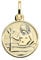 My Gold Damen Kinder Anhänger Sternzeichen Wassermann Gold 333 (Ohne Kette) Gelbgold (8 Karat) Ø 12mm Rund Tierkreiszeichen Zodiac round A-06017-G303-Was