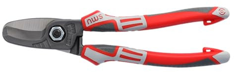 NWS 042-69-210-SB Number 69 Flat Cable Cutter in Self-Packaging, Silver/Red, 210 mm