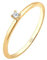 Elli DIAMONDS Ring Women Engagement Solitaire with Diamond (0.015 ct.) in 585 Yellow Gold