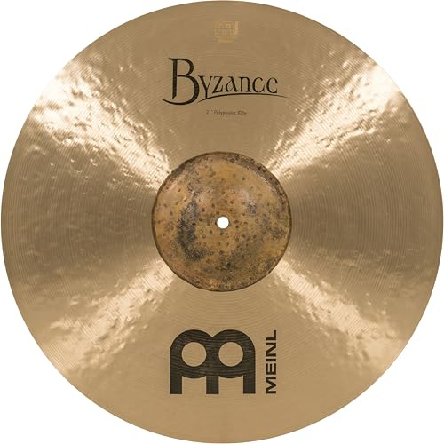 Meinl Byzance Traditional piatto Polyphonic Ride 21 pollici (Video) per Batteria (53,34cm) Bronzo B20, Finitura Traditional (B21POR)