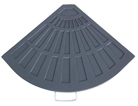 Azuma Parasol Stand Weight 14KG 1/4 Wedge Shape Poly Resin Slab For Cross Base Patio Sun Shade Stand Radial Pattern Cantilever Banana Umbrella Ready Weighted Segment Poly Resin Plastic