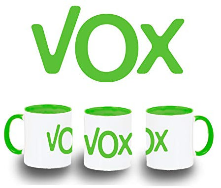 MERCHANDMANIA TAZA VERDE LOGO PARTIDO VOX color mug