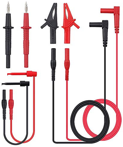 Joody Ensemble de 8 câbles de test multimètre professionnels avec extensions, sondes, mini-attrapeurs et pinces crocodile pour l'usine, Le Laboratoire de l'école et d'autres