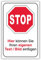 SCHILDER HIMMEL anpassbares STOP Schild A4 Alu-Verbund mit Schrauben, Nr 185 eigener Text/Bild verschiedene Größen/Materialien