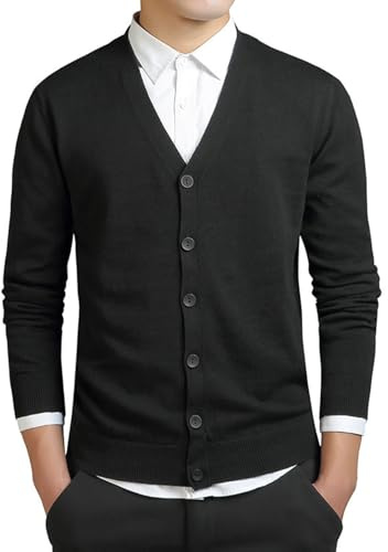 MANBOZIXi Cardigan da Uomo Maglieria Leggera