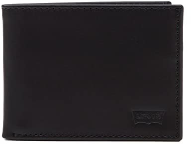 Levi's Men's Batwing Bifold Id Wallet, Regular Black