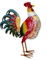 DARO DEKO Metall Hahn Dekofigur bunt 59cm hoch