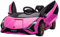 HOMCOM Lamborghini Sian Licensed 12V Kids Electric Ride On Car 2 Motors Toy Car with Remote Control Music Lights MP3 for 3-5 Years Pink