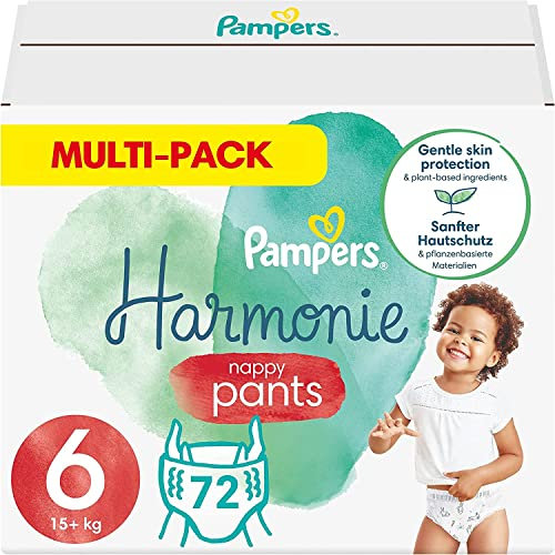 Pampers Baby Windeln Pants Größe 6 (15kg+) Harmonie, 72 Höschenwindeln, Alte Version