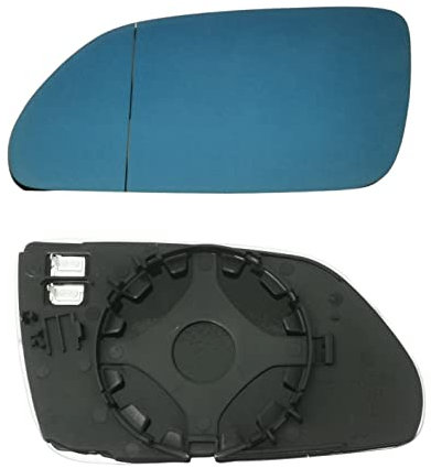 Für VW Polo 9N Links Spiegel Glas Blau Außenspiegel Asphärisch Beheizt 2001-2004