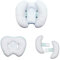 Blublu Park Baby 2 in 1 Reisekissen, Bananenform, verstellbar, Baby und Säuglinge, Nackenkopfstütze, Autositzeinsatz, Kissen für 3 bis 12 Monate, Blau
