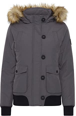 OXMO OXAcila Damen Winterjacke Damenjacke Jacke mit Fellkapuze