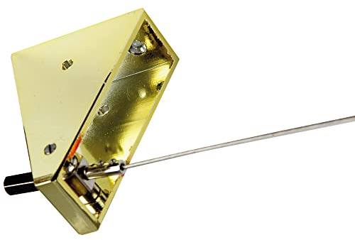 Bestlivings Seilspanngarnitur (Dreieck Gold Messing) Decke zu Decke 5m, versch. Ausführungen, Draht Garnitur als Aufhängung für Gardinen, Vorhänge