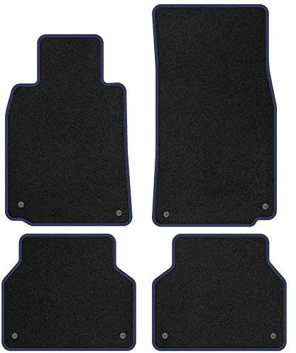 MatsMore Autoteppiche Automatten Velours Fussmatten passt für BMW 5er E39 1995-2004 - Premium, Matt, Blau fußmatten Auto - Erleben Sie neuen Fahrkomfort mit einem Velours- Auto fußmatten Satz für Ih