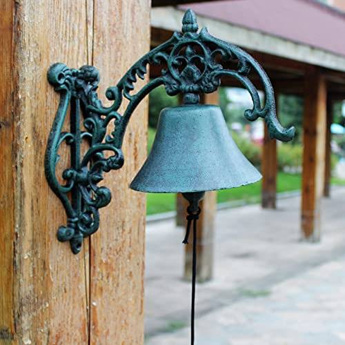 Türglocke Gusseisen Glocke Vintage Bronze Eisen Türklingel, Übergroße 14,5cm Türklingel, Wandmontierte Veranda Türklingel, Restaurantklingeln für Garten Lebensmittel