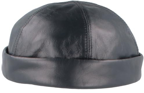 Bullani Docker-Cap Dockermütze Seemannsmütze aus 100% Leder – Made IN Germany – Bequem & Hautverträglich