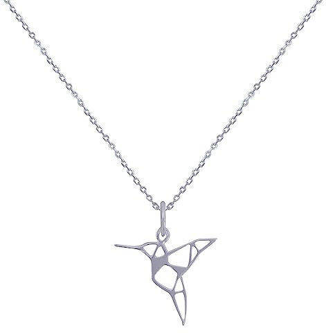 LES POULETTES BIJOUX - Sterling Silber 925 Halskette Durchbrochenen Kolibri - Taille 45 cm