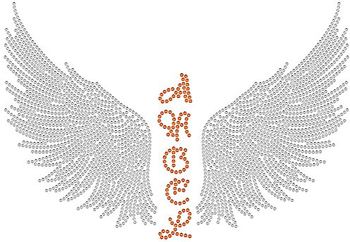 SUPERDANT Engelsflügel Zum Aufbügeln Strass Transfer Engel Kristall Wärmeaufkleber Halloween Dekoration Bling Patch Kleidungsreparatur Applikation Weste Schuhe Hut Jacke Dekor DIY Zubehör