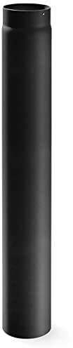 Ofenrohr Kaminrohr Rauchrohr Durchmesser Ø 130 mm Längenelemente - Bögen zur Auswahl (Längenelement 1000 mm Ø 130-2 mm Stahl schwarz)