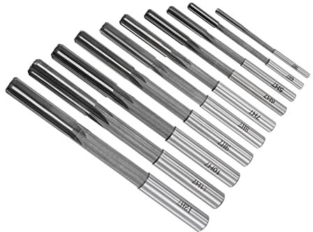 CoCud Futter Reibahlen Set 3mm 4mm 5mm 6mm 7mm 8mm 9mm 10mm 11mm 12mm Durchmesser H7 Fräsen Schneidegerät - (Verwendung: für Drehbank Bohrgerät) 10Stk