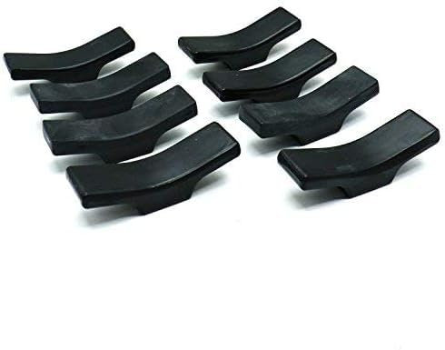 BAEKZ 8pcs Vajilla Cerámica Porta Palillos, Soporte para Cuchillo, Cuchara y Tenedor (Negro)