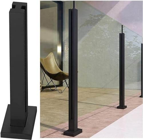 Geländerpfosten Glas Geländerpfahl Außen Edelstahl Geländer Pfosten 65cm 70cm 75cm 80cm 85cm 90cm 95cm 100cm 105cm Balustradenpfosten Balkon Flur Glasgeländerpfosten Glashalter(Color:Mid Post,Size:85c