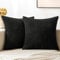 MIULEE 2er Set Kissenbezug 50x50cm Schwarz Kissenhülle Kissenbezüge Sofakissen Dekokissen Boho Couchkissen Kord Dekorative Zierkissenbezug für Sofa