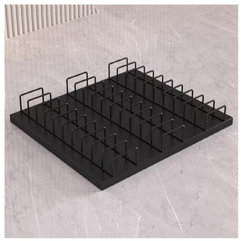 zktoermn Desktop Tile Messestand, Ständer Aus Metall für Einkaufszentren/Einzelhandelsgeschäfte/Ausstellungen Passend Für 10/20/30 Teile(Schwarz,35x50x10cm)