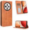 COMAKU Coque Oppo Reno 12 F 5G, Etui Portefeuille, Housse Folio en Cuir de Protection pour Oppo Reno 12 F 5G - Marron