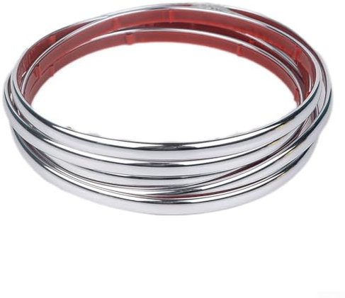 Besttoolifes PVC-Quadrant-Zierleiste, PVC-Wanddekorstreifen, 5 m Zierleiste für Zuhause, Wand, Inneneckdekoration, Laminatboden, Perleneinfassung, Dichtungsstreifen (Silber)