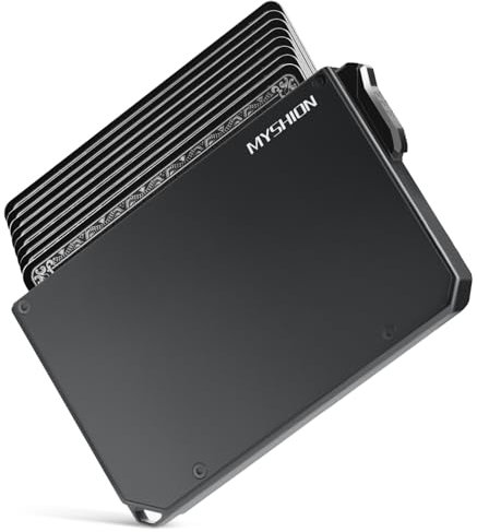 MYSHION Kartenetui Herren I Kartenhalter Herren I Kreditkartenetui Geldbeutel Herren für 8 Karten I Slim Wallet mit Geldklammer I Geldbörse I Portmonee I RFID Schutz I Gungrey