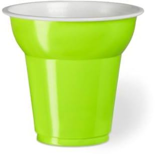 Generico 500 Bicchieri plastica CAFFE' da 70 cc | VARI COLORI | bicchierini da caffè 70ML bicchieri caffè colorati MADE IN ITALY (Verde Mela)
