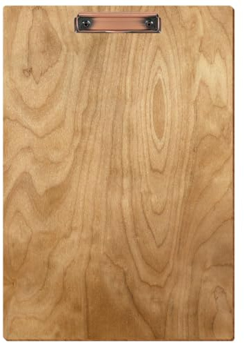 Bütic Holz Klemmbrett Standardform Birke rustikal für DIN A3 A4 A5 A6 aus 3mm Birkensperrholz und mit widerstandsfähigem Klarlack versiegelt