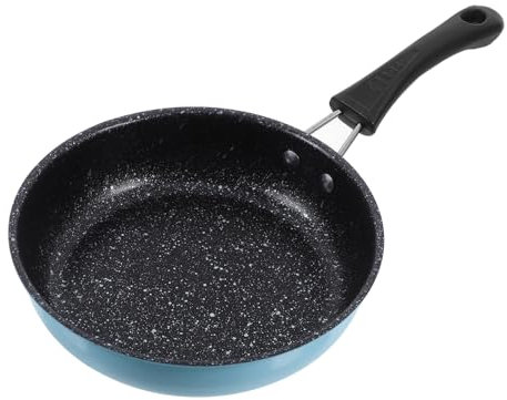 GRIRIW Mini Frying Pan Small Iron Frying Pan for Eggs Pancakes Nonstick Flat Portable Convenient Slip Handle Mini Skillet