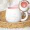 Ceramic Bunny Coffee Mug with Hidden Surprise, White and Pink, 'Some Bunny Loves You' Design