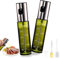 TOHADRILL 2 Pièces Spray Huile Cuisine, Pulvérisateur Huile Cuisine 100ml, Pulverisateur Huile en Verre de Protection UV, Spray Cuisine Air Fryer pour Griller, Salade, Cuisson