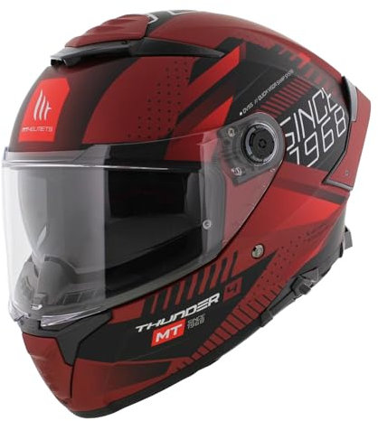MT Thunder 4 SV Integral Helmet Luminence matt red