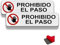 FloraVigo, Letrero para puerta panel privado, 2 unidades, 19 x 5 cm, aluminio cepillado, impermeable, para interior/exterior, panel de aluminio con adhesivo (PROHIBIDO EL PASO)