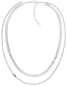 Tommy Hilfiger Jewelry Women's Doble Chain Necklace in Stainless Steel - 2780979