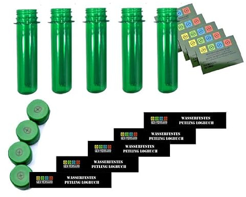 geo-versand Geocaching Petling Set - ab 5 Stück - Inkl Logbücher wasserfest Geocache Versteck Set Paket
