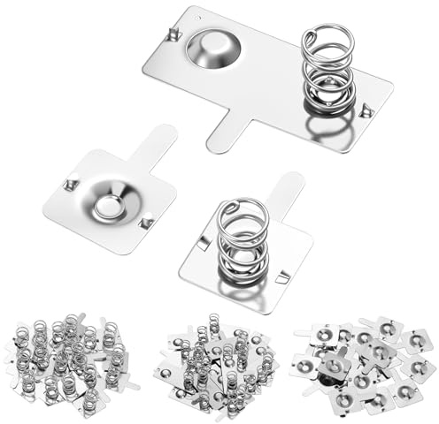 TIESOME Lot de 24 contacts à ressort AAA AA - En fer négatif - Pour chargeurs de batterie électroniques - 12 x 18,6 mm et 27 x 18,5 mm
