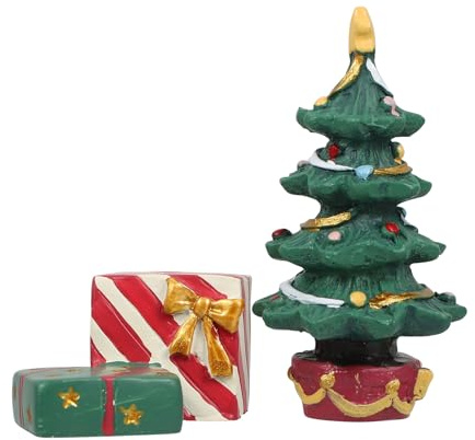 TOYANDONA Mini-Christbaum aus Hochwertigem Kunstharz Langlebig und Tragbar für Aquarien und Tischdekoration Weihnachtliches Design Einzigartig und Modern