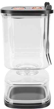 Oreilet Pot à Cornichons Plastique avec Passoire, Récipient Jus Cornichon Sablier 1000 Ml Stockage des Aliments Séparateur Jus Cornichons Hermétique L'humide du Sec pour aux Olives