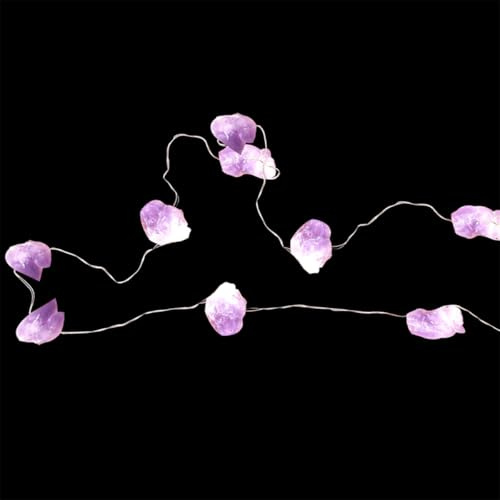 HOMSFOU Dekorative Lichterkette mit Amethystanhänger, Usb, 1 Stück | Kreativ und Schick, Leicht zu Installieren und Bequem zu Nutzen, für Vielfältige Anlässe und Raumgestaltung