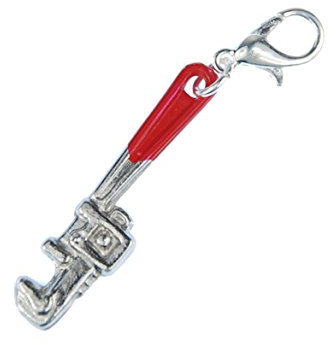 Miniblings Rohrzange Charm Zange Heimwerken Klempner rot versilbert